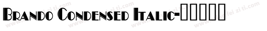 Brando Condensed Italic字体转换